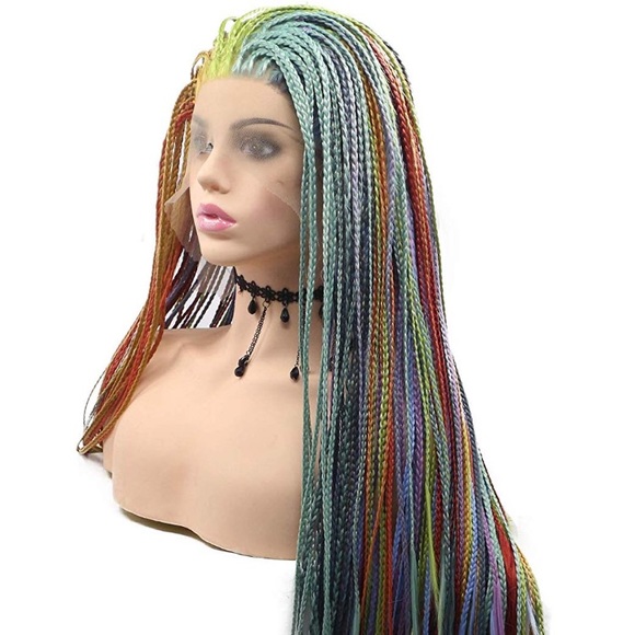 ✨24” RAINBOW🌈BOX BRAIDED - BRAIDED LACE FRONT WIG